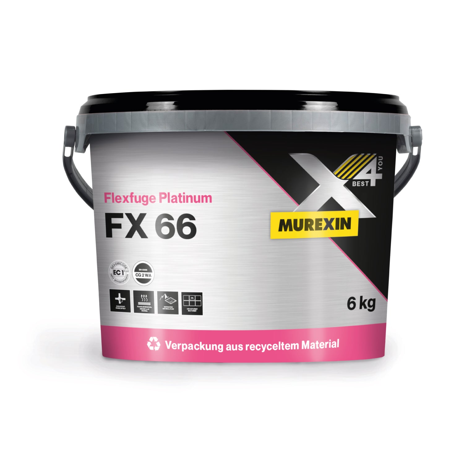 Flexvoeg Platinum Zementgrau 6 kg verpakking